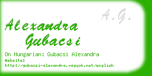 alexandra gubacsi business card
